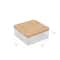 Simplify Bamboo Lid & Mirror Clear 3 Compartment Organizer